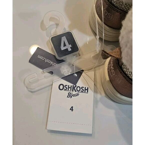 OshKosh B'Gosh NWT Toddler Farrah Ankle Boot High Top Size 4 Gold Metallic Pink - Picture 6 of 8